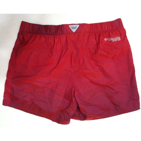 Womens New NWT Columbia Red M Hike Shorts Tidal Spray PFG Nice Casual Zip UPF - Picture 2 of 10